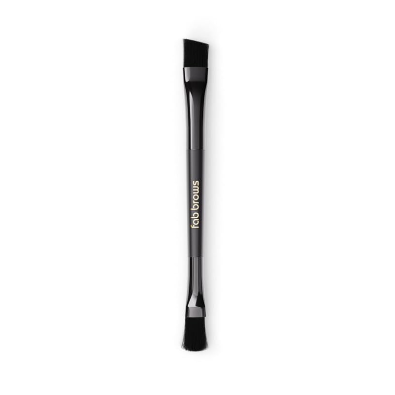 Fab Brows Lux Brow Brush | Ultra Fine Angled Eyebrow Brush| Larger Dual Brow Brush | Creates Bold or Soft Looks | Beginner-Friendly | Eyebrow Makeup Brush | Beauty Tools | Vegan, Hypoallergenic - Image 1