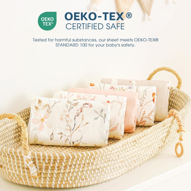 GRSSDER Baby Swaddle Blankets 2 Pack, Super Soft Jersey Knit Baby Quilt Blankets for Baby Girls, Double Layer Receiving Blankets 34 x 44 Inches Extra Large for Swaddling, Pink Flowers Season - Image 4