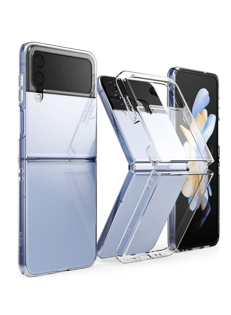 روك بو سامسونج غالاكسي z-flip 4 متوافق مع سامسونج z-flip 4 متوافق مع سامسونج z-flip 4 5G ( 2022 ) الترا رقيقة شفافة الكمبيوتر الثابت ، مع عدم الانزلاق قبضة حماية غطاء الهاتف - شفاف - Image 1