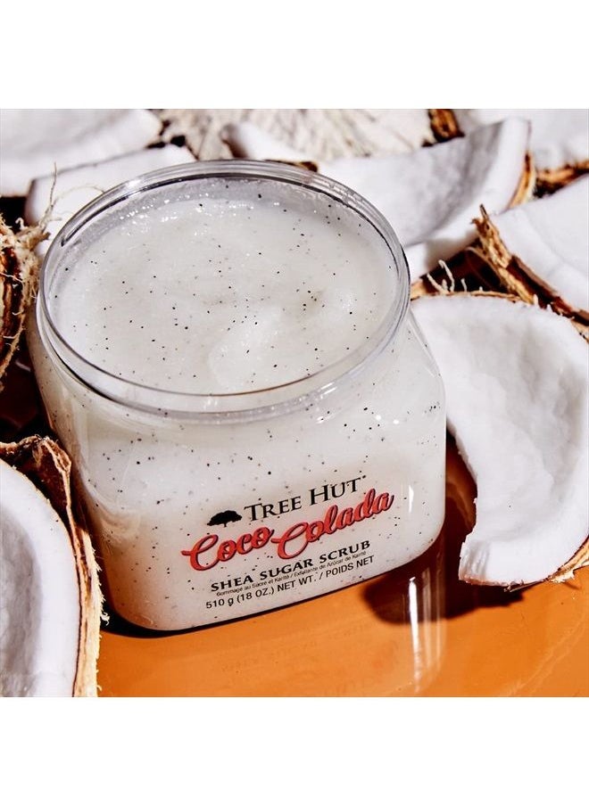 Tree Hut Coco Colada Shea Sugar Scrub, 18 Ounce, Ultra Hydrating & Exfoliating Scrub for Nourishing Essential Body Care  - Image 2