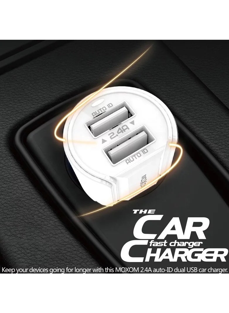 MOXOM KC-15 T Typed Wireless Dual USB Fast Car Charger Iphone  - Image 4