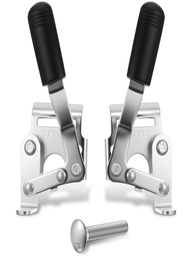 Xosjska Heavy Duty Wheelchair Brakes Silver Wheel Locks Transport Chair Brake Drive Wheelchair Parts Universal Brake Replacement Parts for 7/8" Tubing, Side Mount Bolt on Style(1 Pair, Silver) - Image 1