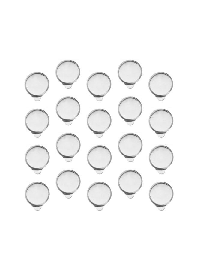 klarako 50pcs Earring Cabochon Settings Clip-on Earring Blanks for Jewelry Making and DIY Crafts Silver 20mm  - Image 3