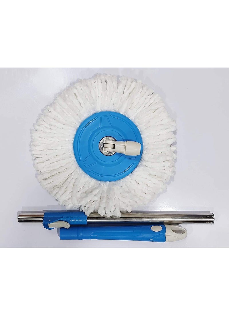 Whitecloud TRANSFORMING HOMES Whitecloud TRANSFORMING HOMES 360 Spin Mop Stick with 2 Microfiber Head Blue  - Image 2