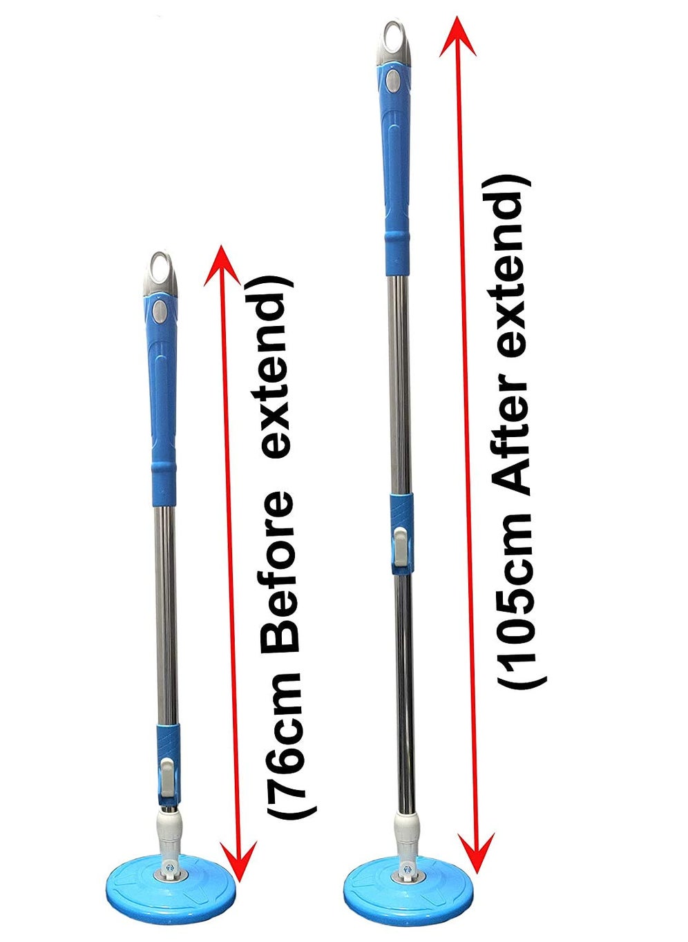 Whitecloud TRANSFORMING HOMES Whitecloud TRANSFORMING HOMES 360 Spin Mop Stick with 2 Microfiber Head Blue  - Image 4
