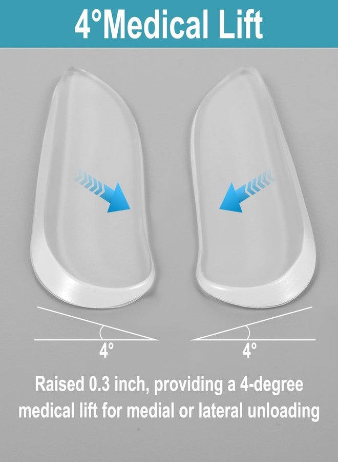Shimmeroo 5 Pairs Medial & Lateral Heel Wedge Silicone Insoles, Corrective Adhesive Shoe Inserts for Foot Alignment Knock Knee Pain Bow Legs Osteoarthritis for Men Women - Image 3