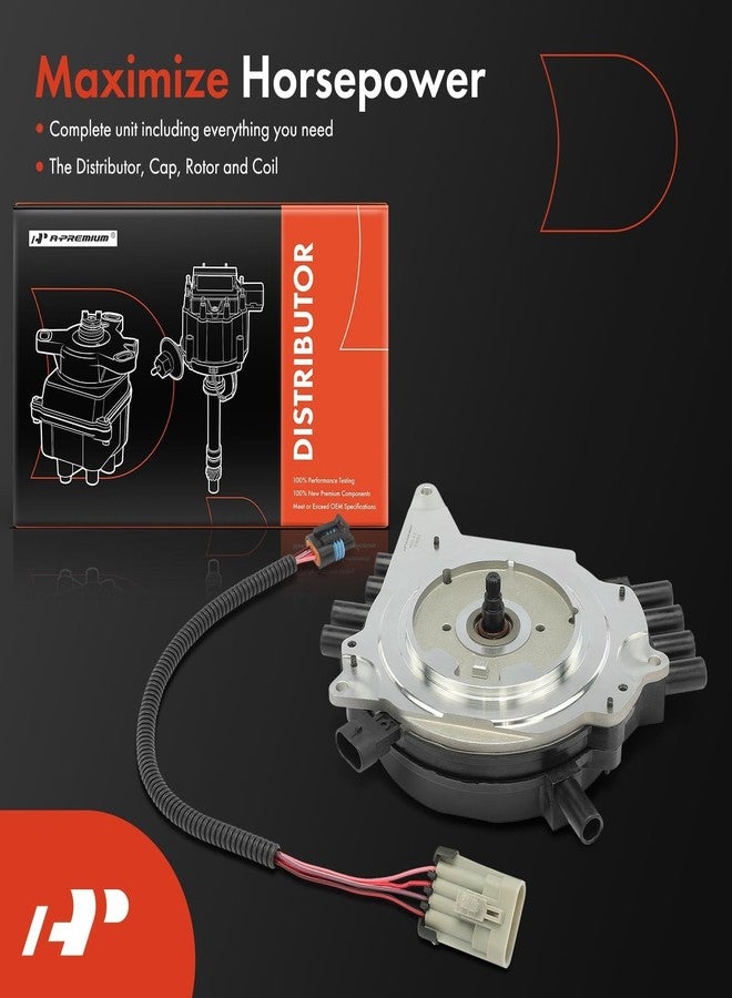 A-Premium Ignition Distributor with Cap and Rotor Compatible with Chevrolet Camaro 1993-1994, Corvette 1992-1994 & Pontiac Firebird 1993-1994, 5.7L - Image 3