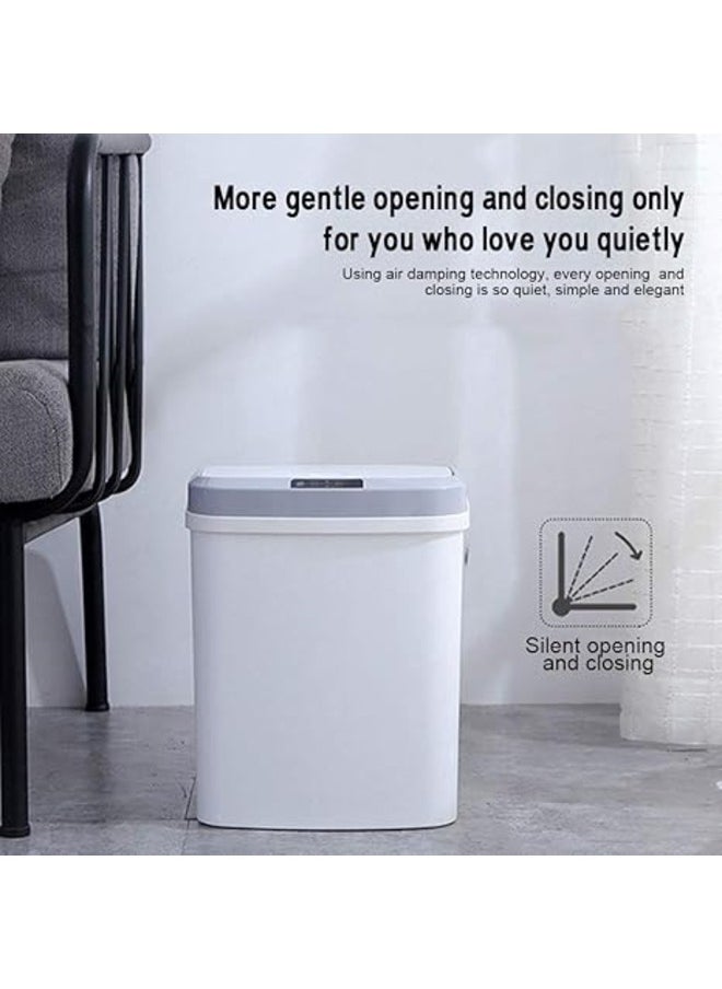 Generic - Creative Bedroom Office Rechargeable New Plastic Smart Sensor Trash Garbage Cans Mute Automatic Trash Bin Household Paper - Image 1