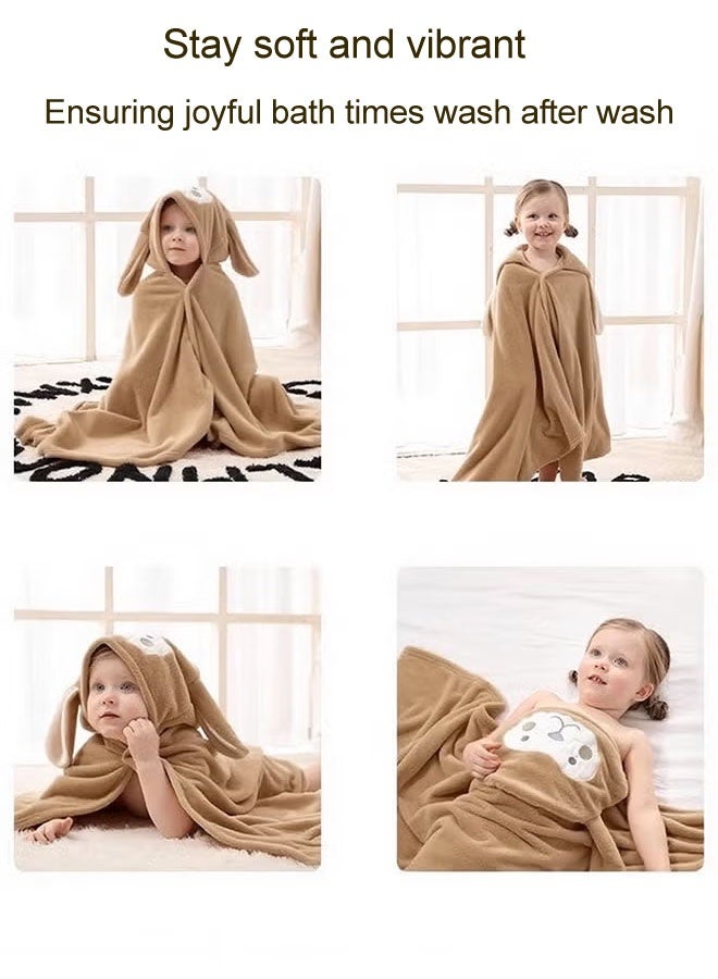 Hooded Towel, Baby Bath Towel, Extra-Large Baby Towels with Hood, Ultra Absorbent and Softest Bath Towels for Kids, Machine washable，Bath Towel Beach Towels Wrap for Newborn, Toddler, Infant,Suitable for Bath, Pool, Beach,for 3-12 Yrs - Image 3