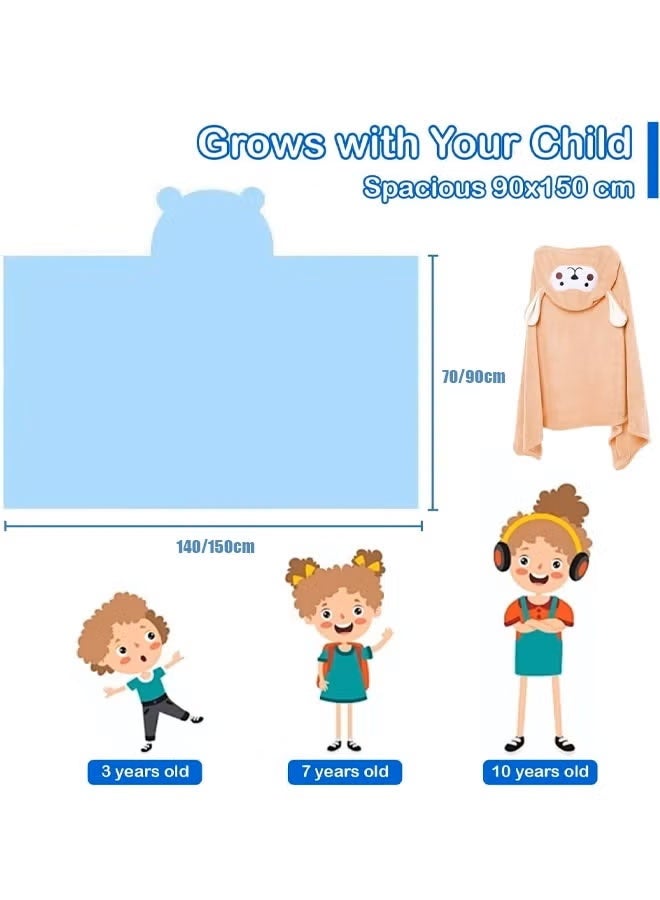 Hooded Towel, Baby Bath Towel, Extra-Large Baby Towels with Hood, Ultra Absorbent and Softest Bath Towels for Kids, Machine washable，Bath Towel Beach Towels Wrap for Newborn, Toddler, Infant,Suitable for Bath, Pool, Beach,for 3-12 Yrs - Image 2