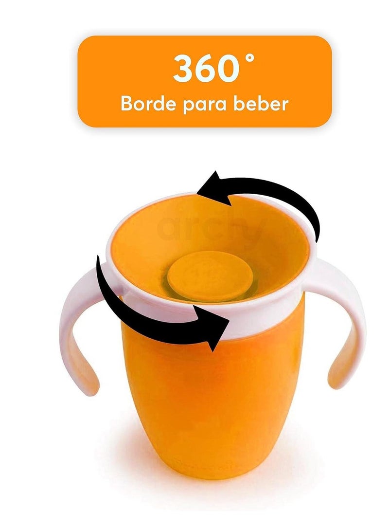 Gonice Arch Coach Cup, with double handles, for infants, with a 360 ° edge to drink 207ml BPA free reflux cup - Image 2