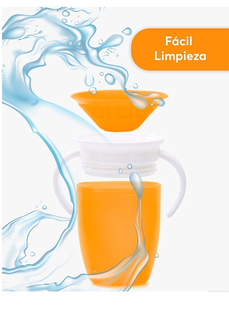 Gonice Arch Coach Cup, with double handles, for infants, with a 360 ° edge to drink 207ml BPA free reflux cup - Image 4