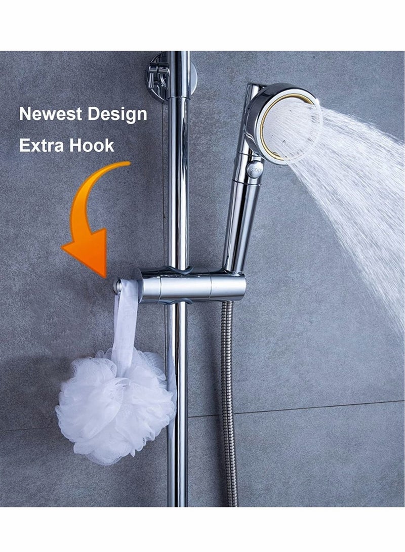 كابتن تيك Shower Head Holders, Universal 20-25MM O.D. Adjustable Handheld Shower Wand Bracket Shower Wall Mount Holder Chrome Finish - Image 3