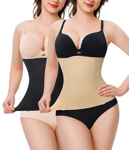 Nebility 2 Pack Waist Trainer for Women Faja Body Shaper Shapewear Tummy Control Girdles Body Shaper - Image 1