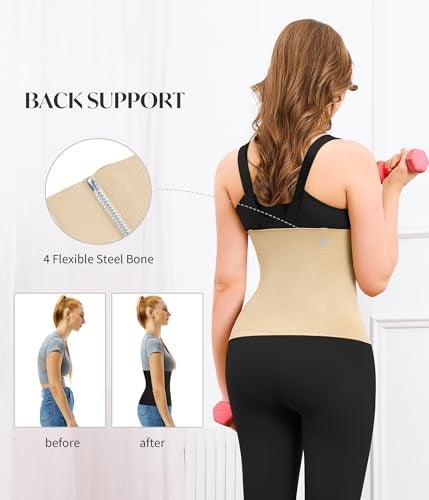 Nebility 2 Pack Waist Trainer for Women Faja Body Shaper Shapewear Tummy Control Girdles Body Shaper - Image 4