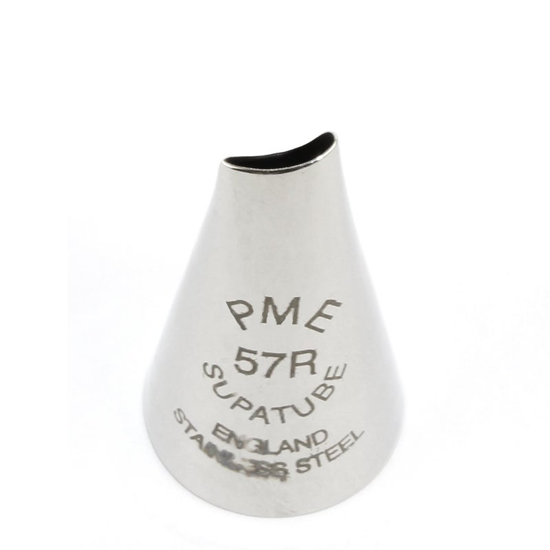 PME 57R Seamless Stainless Steel Medium Petal Supatube Decorating Tip for Right Handed Use