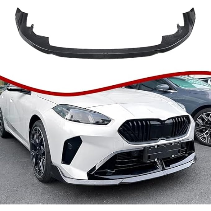 FINMOKAL Car Front Bumper Lip Spoiler Splitter Compatible with BMW 1 Series F70 2 Series F74 M Sport 2024+ (Carbon Fiber Look) - Image 2