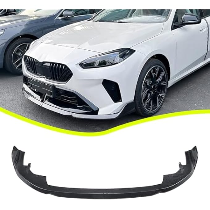 FINMOKAL Car Front Bumper Lip Spoiler Splitter Compatible with BMW 1 Series F70 2 Series F74 M Sport 2024+ (Carbon Fiber Look) - Image 1