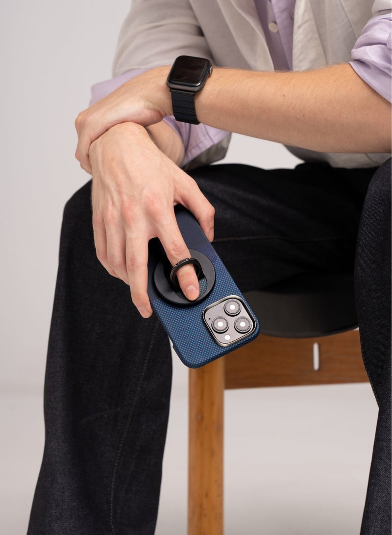 بيتاكا حافظة ماج سيف للايفون 16 برو غطاء نحيف للغاية منسوج باللمس مع حافة كاميرا مرتفعة / لمسة منسوجة / حماية من السقوط والأضرار / حافظة ماجسيف iPhone 16 Pro- فوق الأفق - Image 2