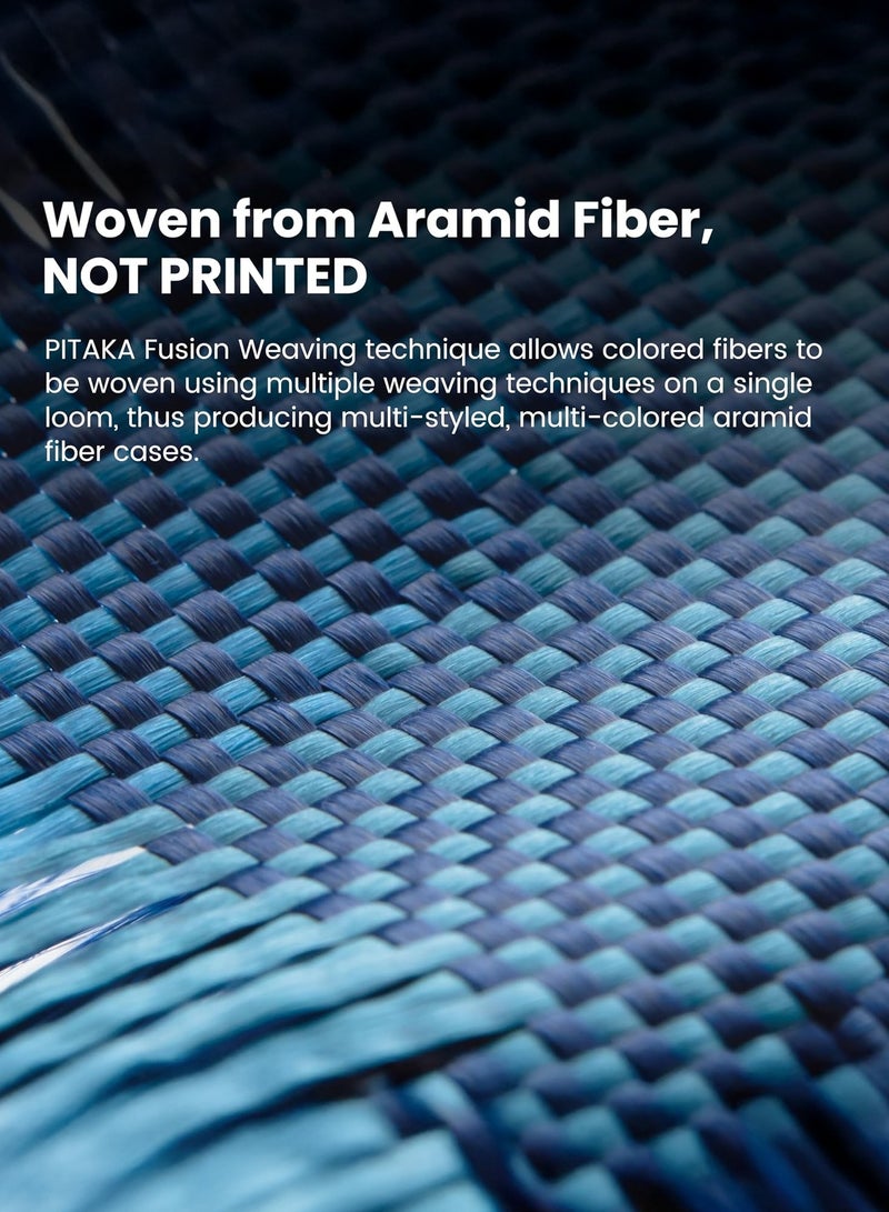 بيتاكا حافظة ماج سيف للايفون 16 برو غطاء نحيف للغاية منسوج باللمس مع حافة كاميرا مرتفعة / لمسة منسوجة / حماية من السقوط والأضرار / حافظة ماجسيف iPhone 16 Pro- فوق الأفق - Image 4