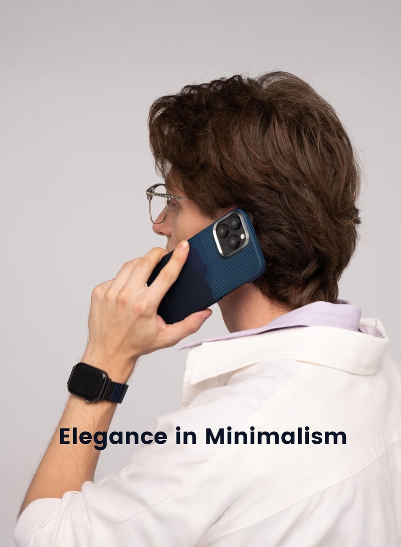 بيتاكا حافظة ماج سيف للايفون 16 برو غطاء نحيف للغاية منسوج باللمس مع حافة كاميرا مرتفعة / لمسة منسوجة / حماية من السقوط والأضرار / حافظة ماجسيف iPhone 16 Pro- فوق الأفق - Image 5