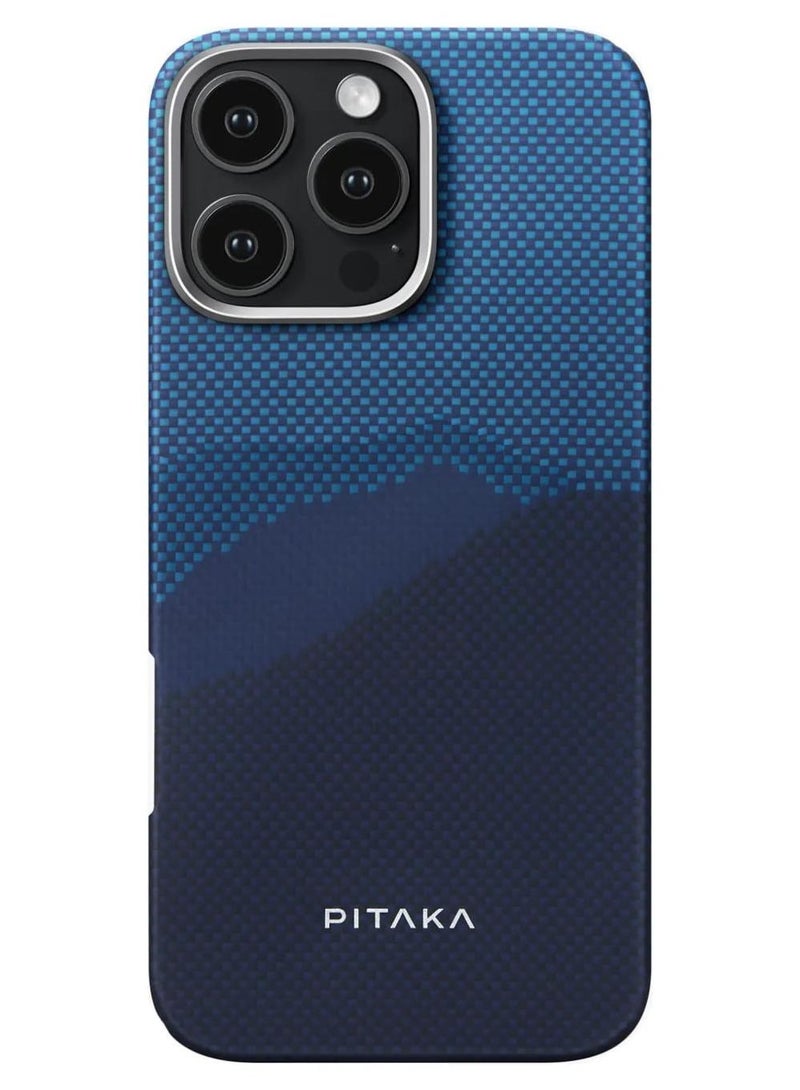 بيتاكا حافظة ماج سيف للايفون 16 برو غطاء نحيف للغاية منسوج باللمس مع حافة كاميرا مرتفعة / لمسة منسوجة / حماية من السقوط والأضرار / حافظة ماجسيف iPhone 16 Pro- فوق الأفق - Image 1