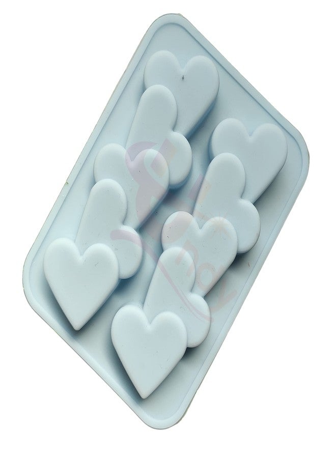 Undy 2 Cavity Flower Shape Candle Mould, Joint Heart Candle Mould for Candle Making Multi-Purpose Silicone Mould for Chocolate Resin soap (4.5 x 3.7 x 0.5 Inch) Pack of 2 - Image 3
