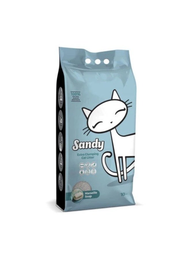 Sandy Extra Clumping Cat Litter Marseille Soap 10 L