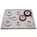 SXDMHYB Bead Design Board DIY Jewelry Production Tray Flocked Bead Board for Bracelet Necklace Beads Jewelry Manager Tray Sorting and Organizing Grey - Image 2