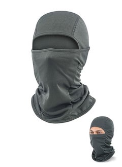 قناع واقي من أشعة الشمس للوجه بالكامل للرجال والنساء من Balaclava Uv ، يغطي متعدد الاتجاهات ، غطاء الوجه من الحرير الجليدي والبوليستر القابل للتهوية ، غطاء حماية رياضي خفيف الوزن (رمادي غامق)