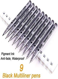 CHUKCHI Black Micro-Pen Fineliner Ink Pens Waterproof Archival Ink