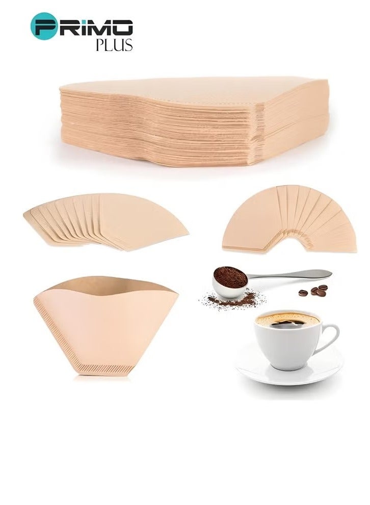 بريمو بلس مجموعة فلاتر قهوة v60 مصنوعة من الورق مكونة من 100 قطعة بيج - Image 4