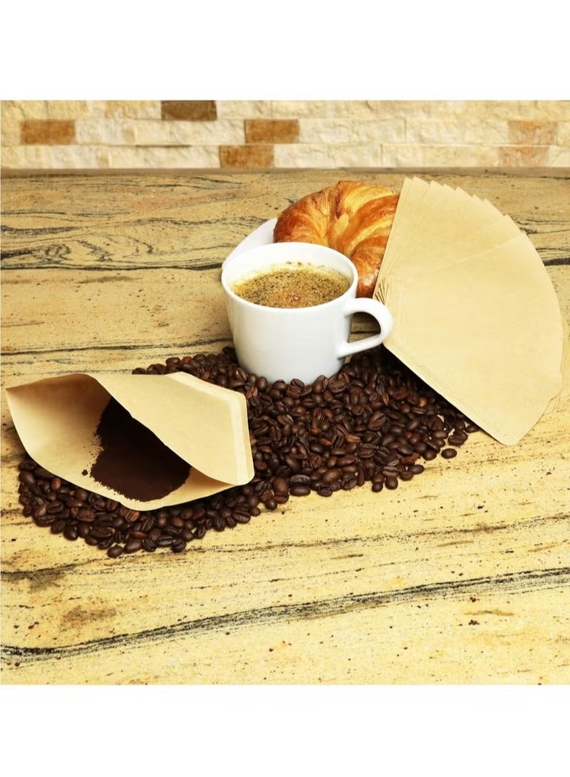بريمو بلس مجموعة فلاتر قهوة v60 مصنوعة من الورق مكونة من 100 قطعة بيج - Image 2