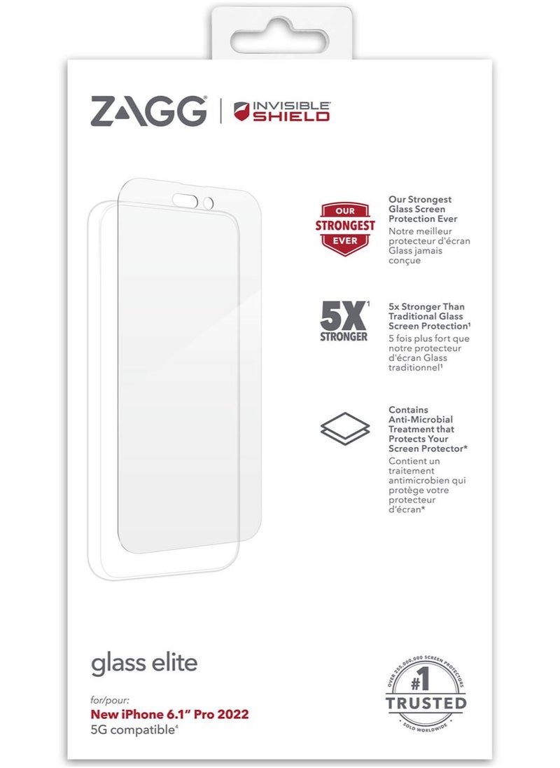 InvisibleShield Glass Elite for iPhone 14 Pro Tempered Glass Screen Protector (6.1 inch) - Case Friendly  - Image 2