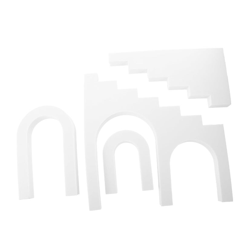 NUOBESTY 4 Pack White Geometry Cube Photography Props For Jewelry Cosmetics Backdrop Styling 30.5x30cm - Image 2