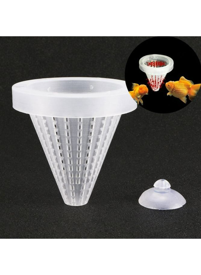 Live Blood Worm Plastic Cone Cup Shape Basket Feeder for Feeding Fish with Suckers - 3 Pcs - Image 2