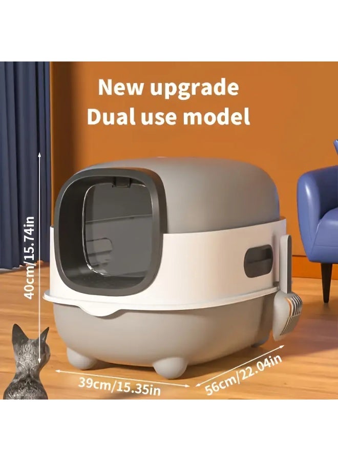 Bukela Enclosed Cat Litter Box Furniture , Extra Large Covered Design With Odor Control, High Privacy & Easy Clean , Modern Pet Toilet For Multiple Cats, For Large Cat Litter Boxes - Image 4