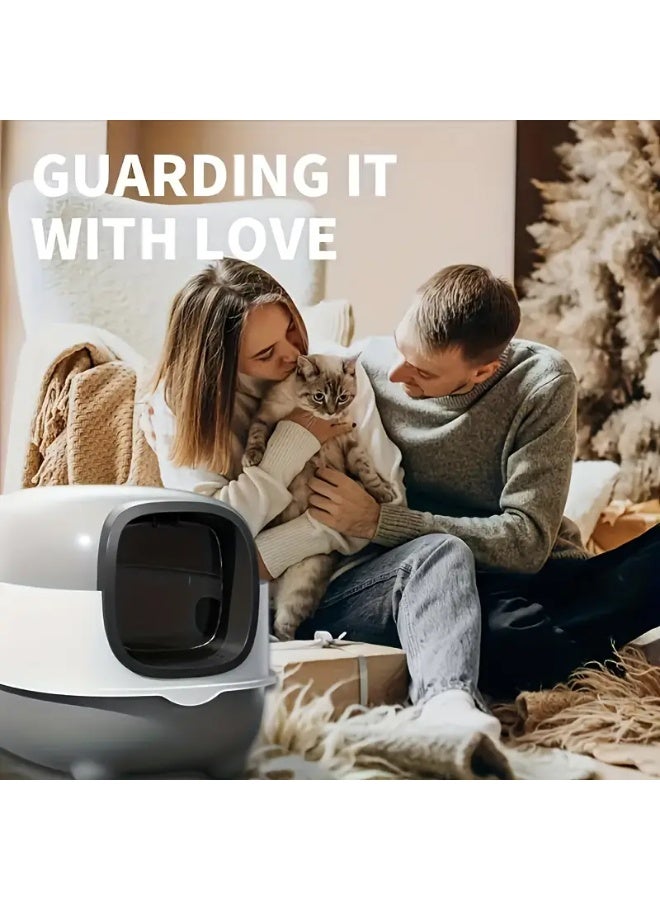Bukela Enclosed Cat Litter Box Furniture , Extra Large Covered Design With Odor Control, High Privacy & Easy Clean , Modern Pet Toilet For Multiple Cats, For Large Cat Litter Boxes - Image 3