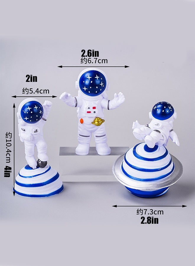 KANGLI Creative Astronaut Decoration 3-Pack Astronaut Statue Astronaut Statue Model For Astronaut Model Living Room TV Cabinet Hanging Decoration Children's Room Decoration Space Theme Birthday Gift - Blue - Image 5