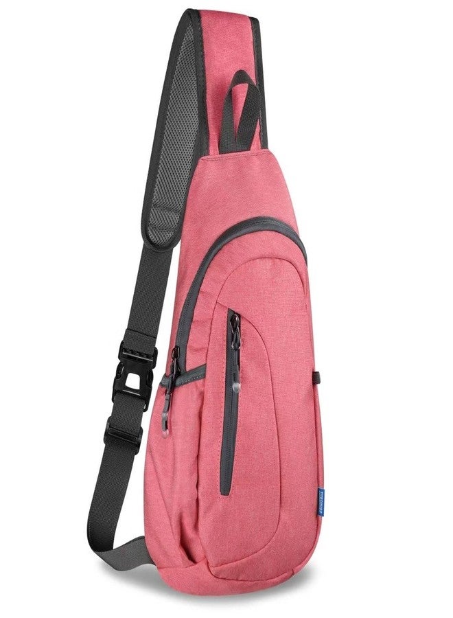 TITECOUGO Small Sling Bag, Lightweight Crossbody Backpack for Men Women, Shoulder Bag for Sports and Outdoor, Z1-canvas, Watermelon Red, Compact - Image 1