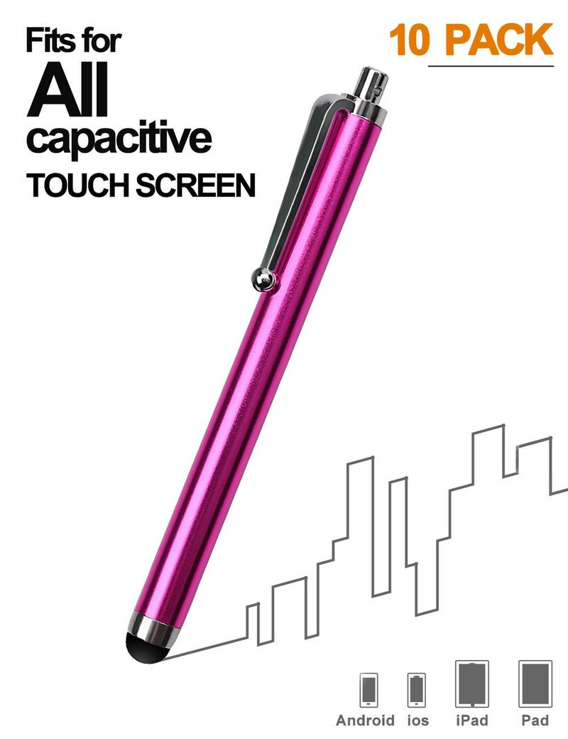 LIBERRWAY Stylus Pens for Touch Screens, LIBERRWAY Pen 10 Pack of Pink Purple Black Green Silver Universal Screen Capacitive Compatible with Kindle ipad iPhone Samsung - Image 2