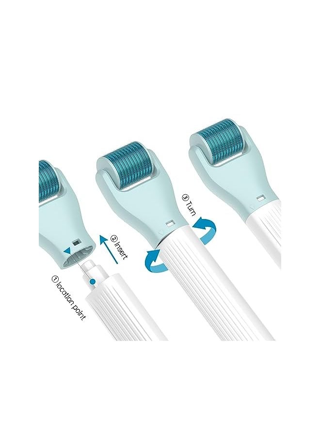 Bio Roller 10 in 1 Derma Roller Kit, 0.25mm Microneedling Roller Microneedle Derma Roller with, Facial Beauty Roller Skin Care Tools, 10 Replaceable Heads and Storage Case  - Image 5