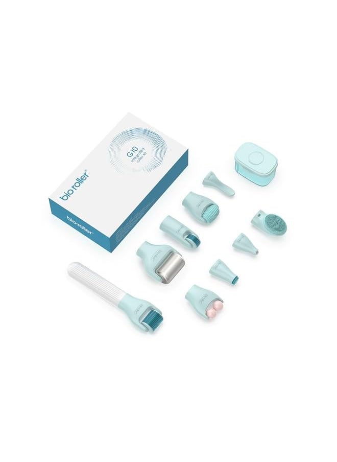 Bio Roller 10 in 1 Derma Roller Kit, 0.25mm Microneedling Roller Microneedle Derma Roller with, Facial Beauty Roller Skin Care Tools, 10 Replaceable Heads and Storage Case  - Image 1