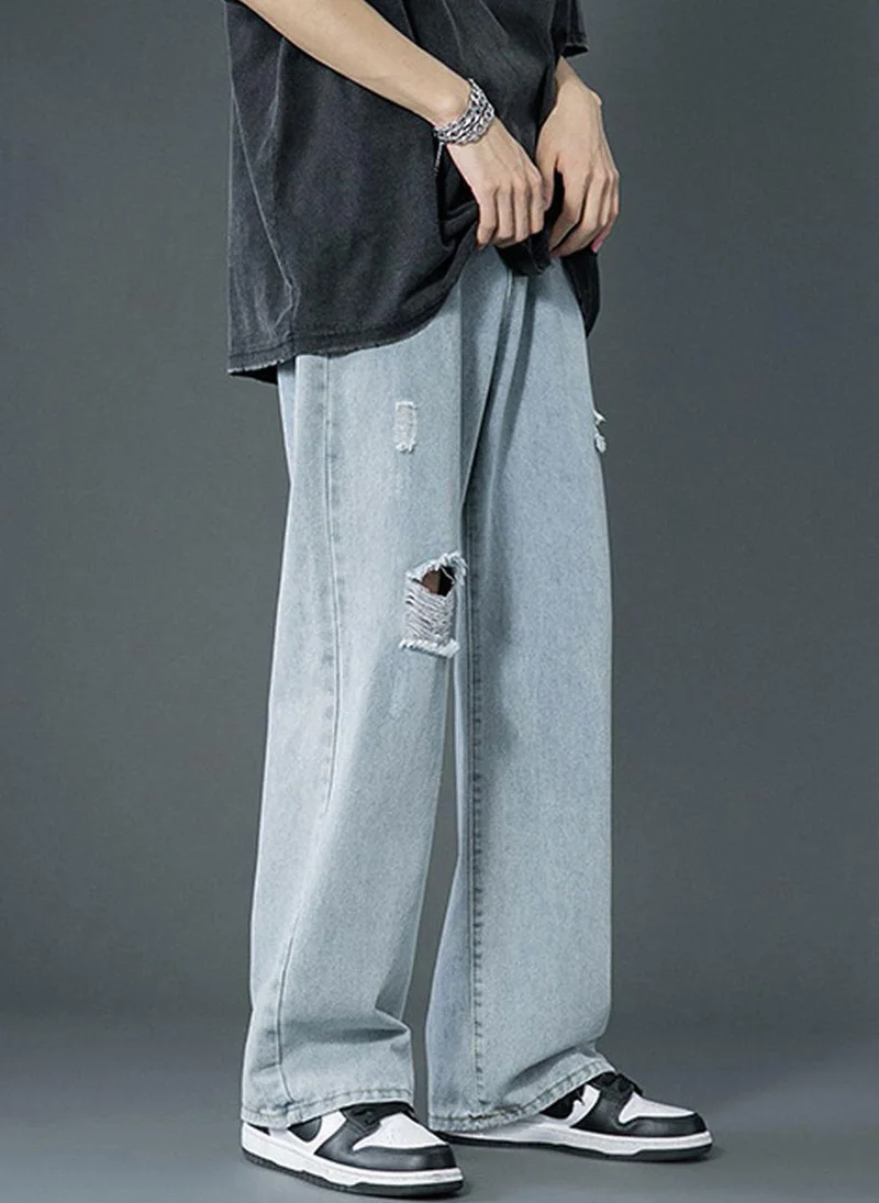 YUNIQEE Blue Relaxed Fit Jeans