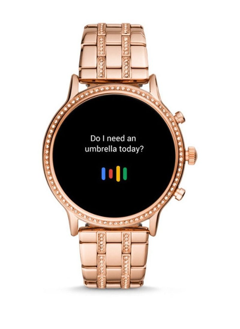 miYou Stainless Steel Bluetooth Calling Long Battery Life Women Smartwatch Rose Gold  - Image 3