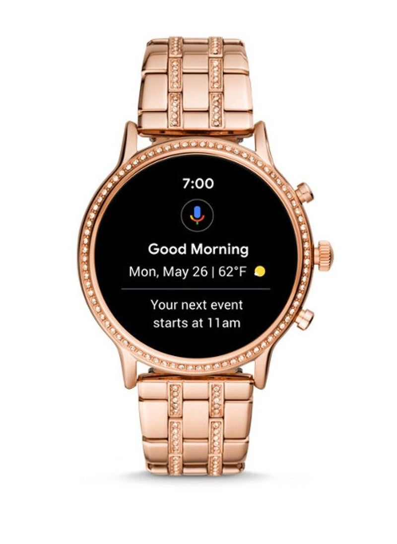 miYou Stainless Steel Bluetooth Calling Long Battery Life Women Smartwatch Rose Gold  - Image 2
