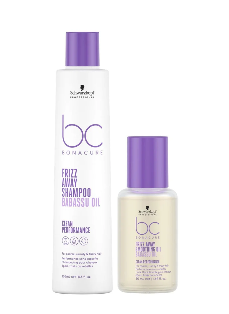 Schwarzkopf شامبو وزيت تسريح Bonacure Frizz Away للشعر المجعد