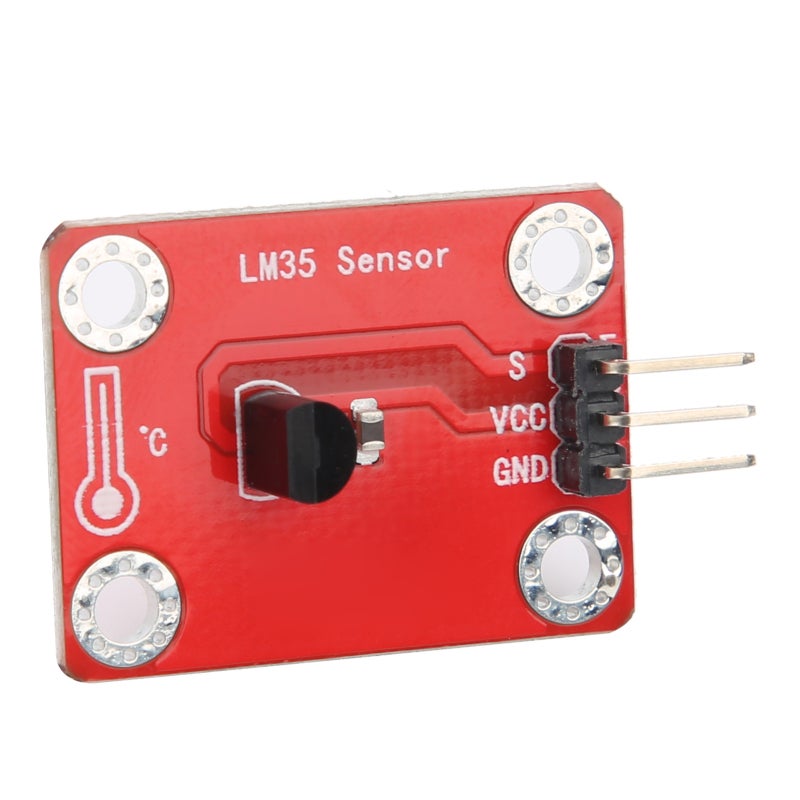 Temperature Sensor Module 3.3V-5VDC Linear Analog Output - 10mV per 1°C - with 4 Positioning Holes for DIY Electronics Learning Development - Image 5