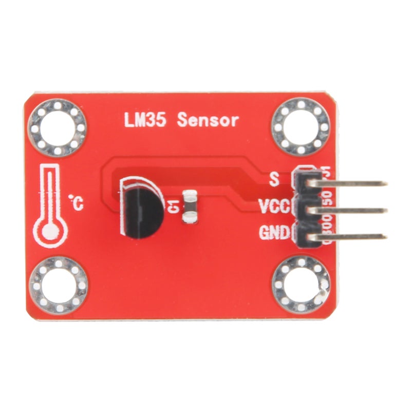 Temperature Sensor Module 3.3V-5VDC Linear Analog Output - 10mV per 1°C - with 4 Positioning Holes for DIY Electronics Learning Development - Image 3