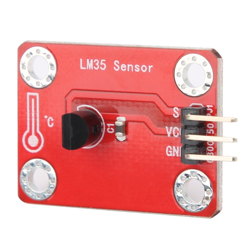 Temperature Sensor Module 3.3V-5VDC Linear Analog Output - 10mV per 1°C - with 4 Positioning Holes for DIY Electronics Learning Development - Image 4